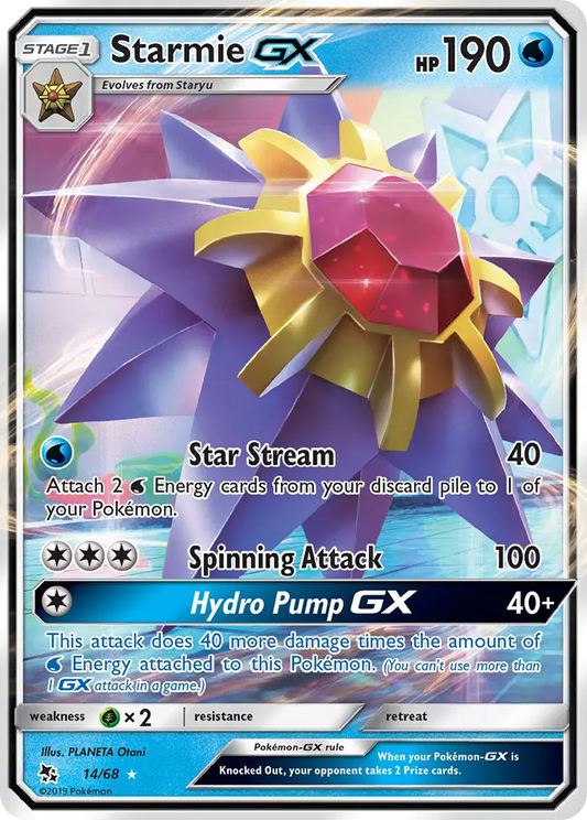 Starmie GX 14 Hidden Fates Pokesingles