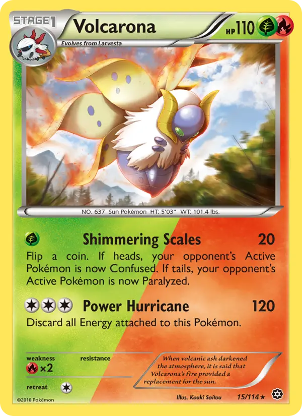 Volcarona 15 Steam Siege Pokesingles