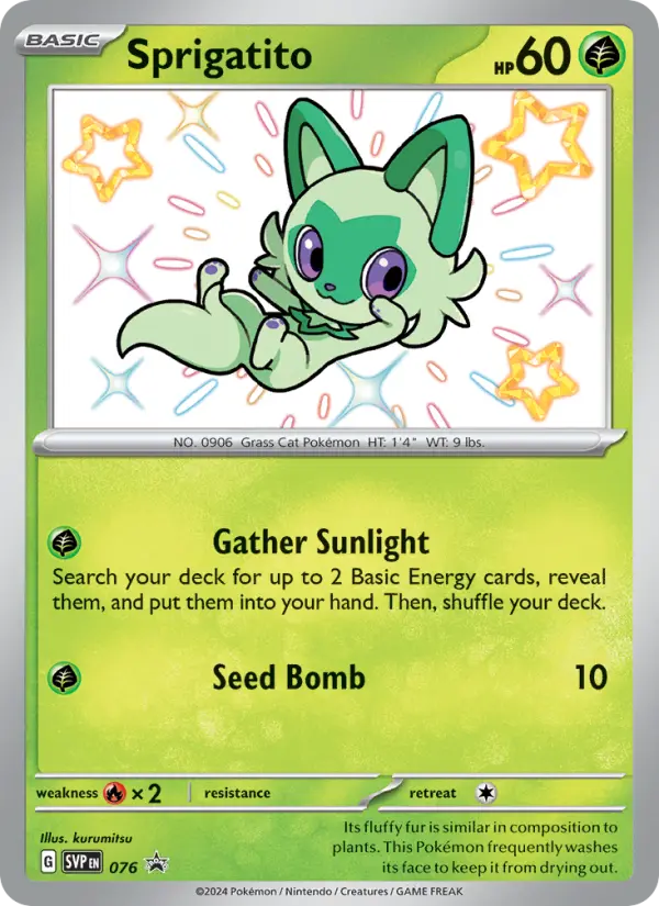 Sprigatito 76 SVP Black Star Promos Pokesingles