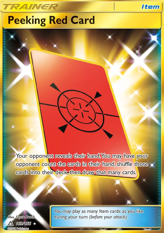 Peeking Red Card 169 Ultra Prism Pokesingles