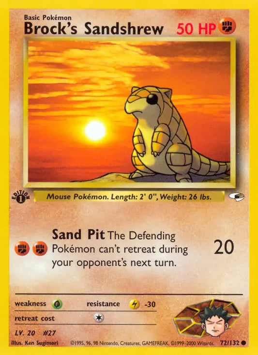 Brock's Sandshrew 72 Gym Heroes Pokesingles