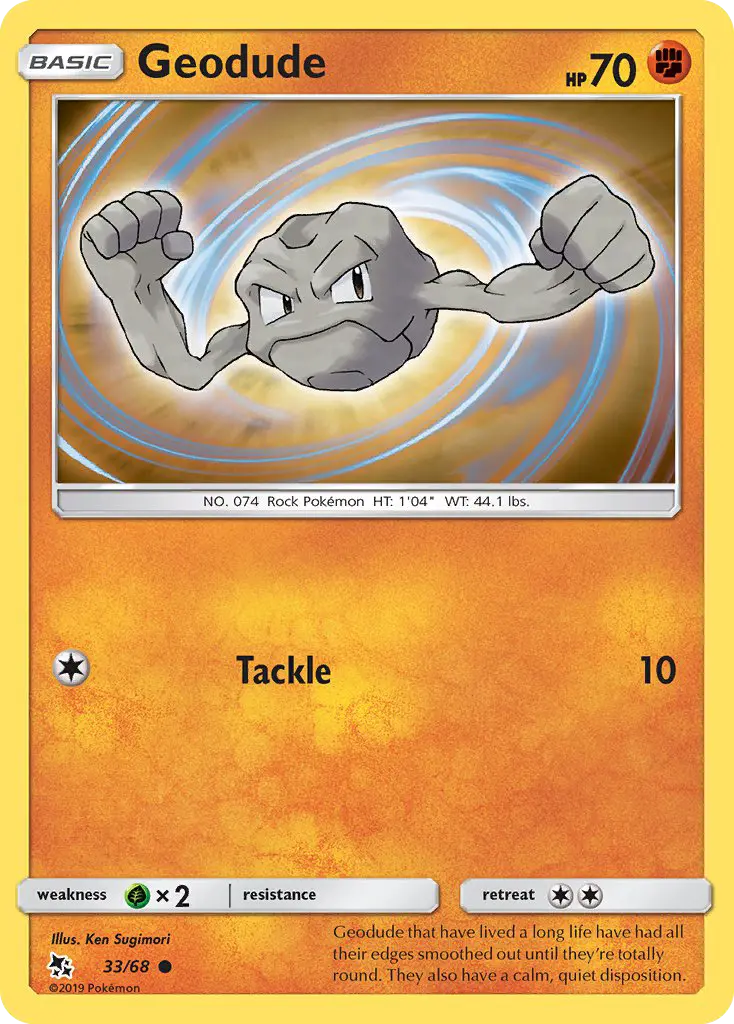 Geodude 33 Hidden Fates Pokesingles