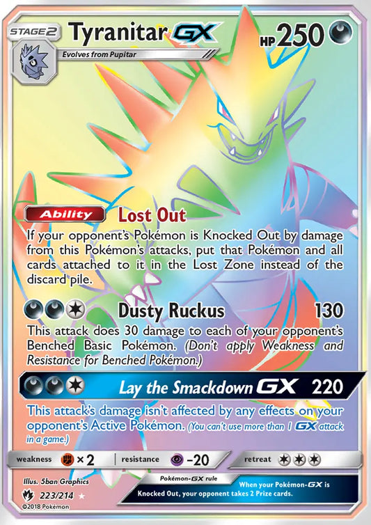 Tyranitar GX 223 Lost Thunder Pokesingles