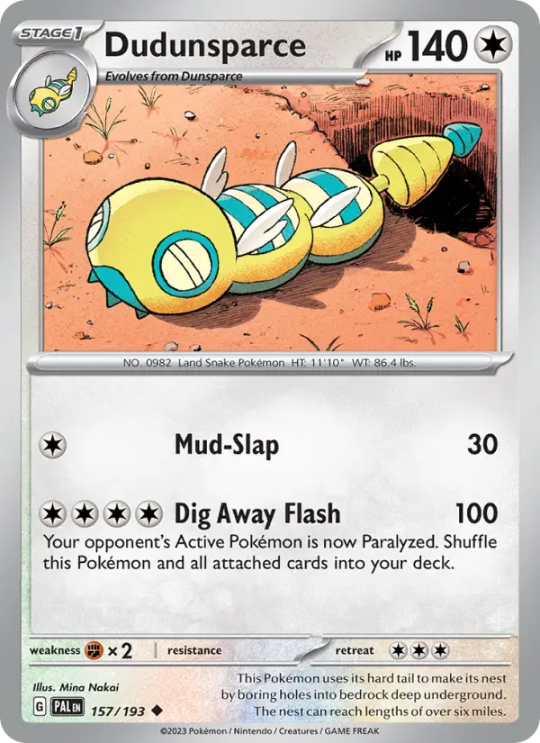 Dudunsparce 157 Paldea Evolved Pokesingles