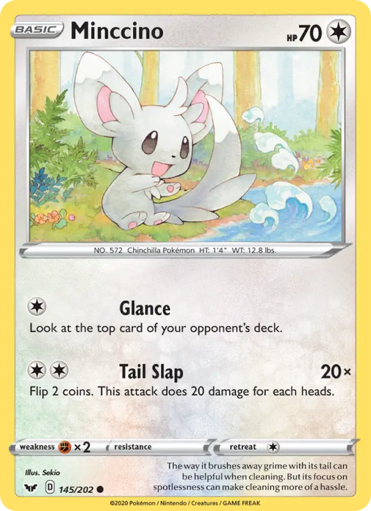 Minccino 145 Sword & Shield Pokesingles