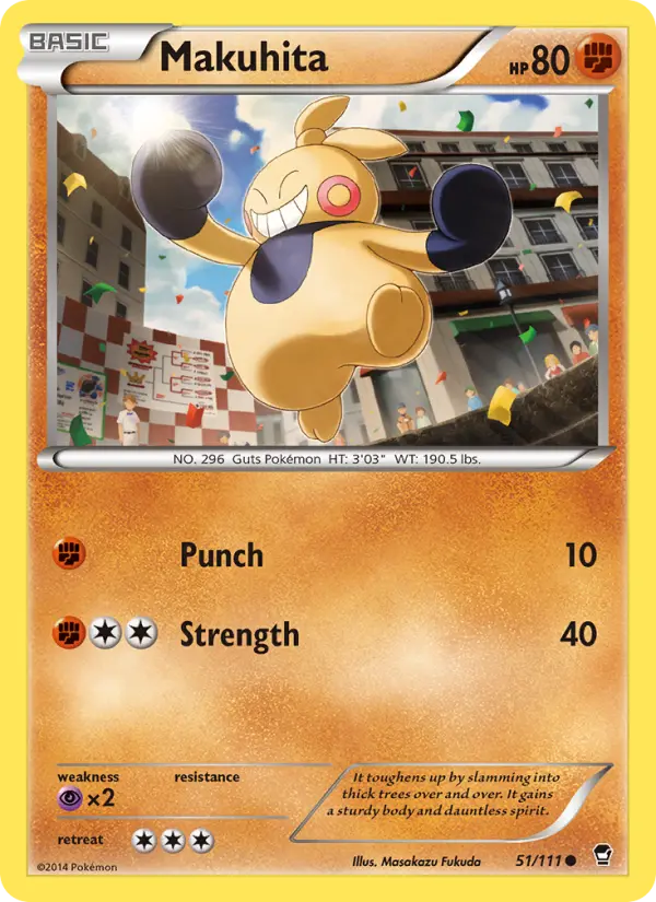 Makuhita 51 Furious Fists Pokesingles
