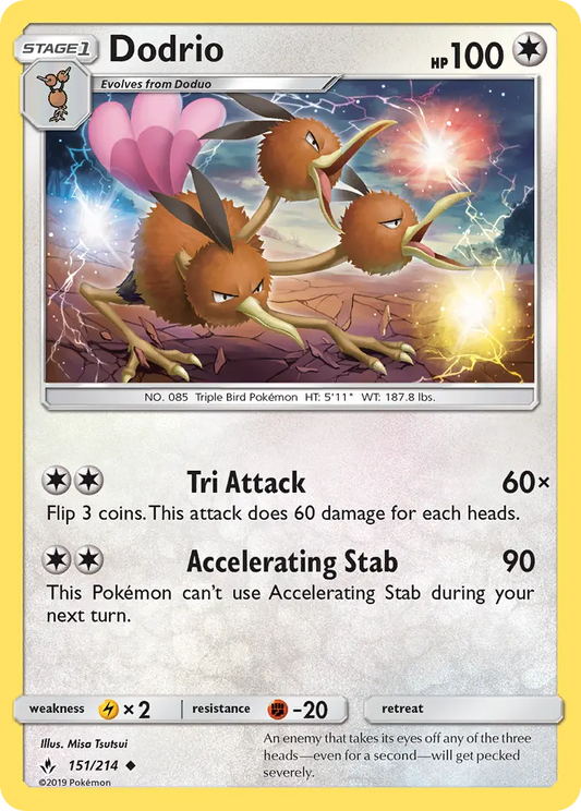 Dodrio 151 Unbroken Bonds Pokesingles