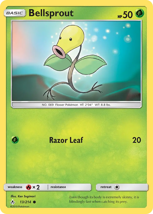 Bellsprout 13 Unbroken Bonds Pokesingles