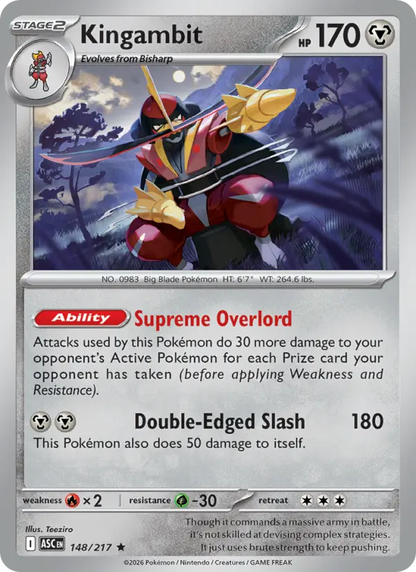 Kingambit 148 Ascended Heroes Pokesingles