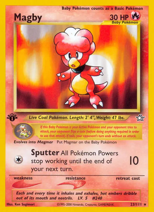 Magby 23 Neo Genesis Pokesingles