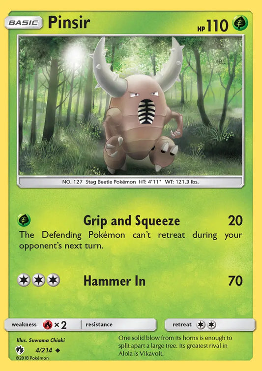 Pinsir 4 Lost Thunder Pokesingles