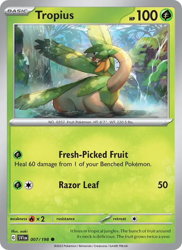 Tropius 7 Scarlet & Violet Pokesingles