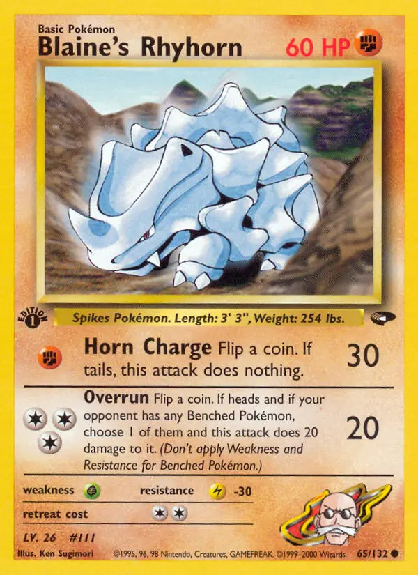 Blaine's Rhyhorn 65 Gym Challenge Pokesingles