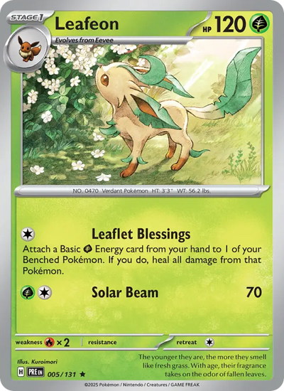 Leafeon 5 Prismatic Evolutions Pokesingles