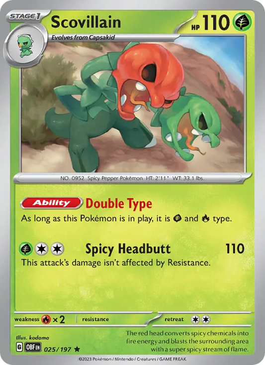 Scovillain 25 Obsidian Flames Pokesingles