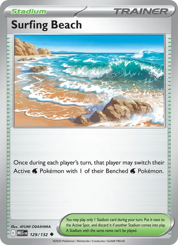 Surfing Beach 129 Mega Evolution Pokesingles