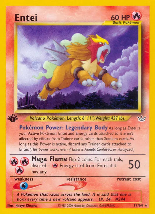 Entei 17 Neo Revelation Pokesingles