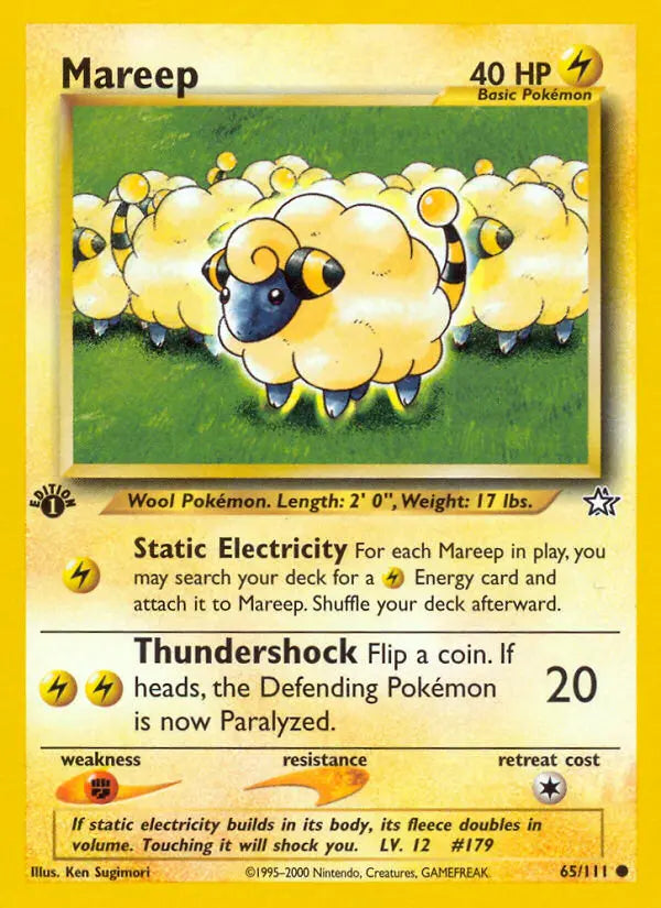 Mareep 65 Neo Genesis Pokesingles