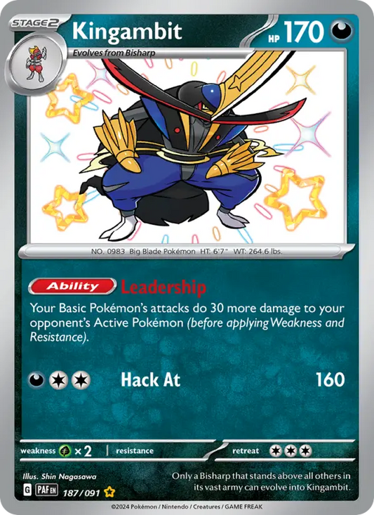 Kingambit 187 Paldean Fates Pokesingles