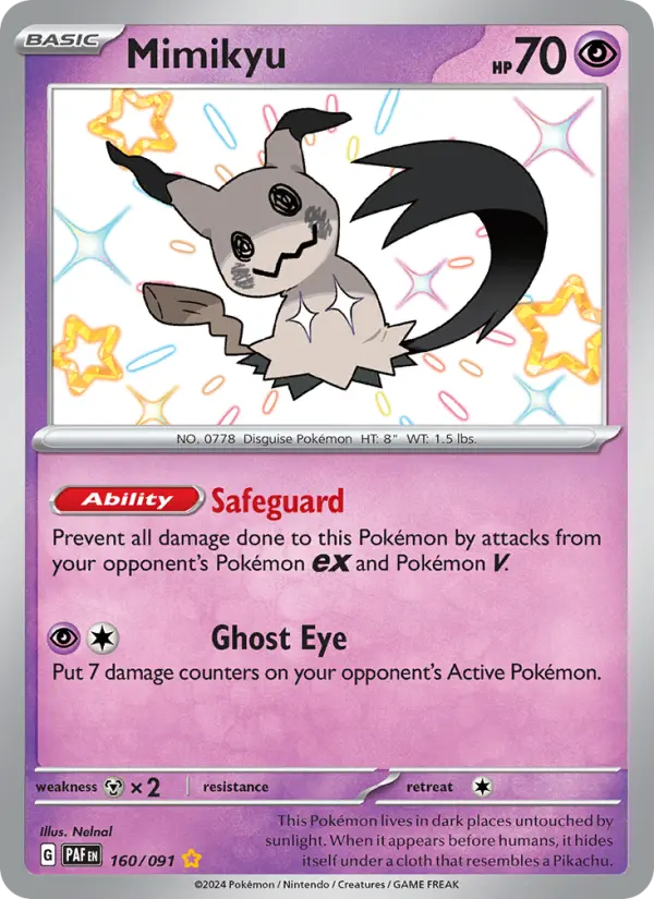 Mimikyu 160 Paldean Fates Pokesingles