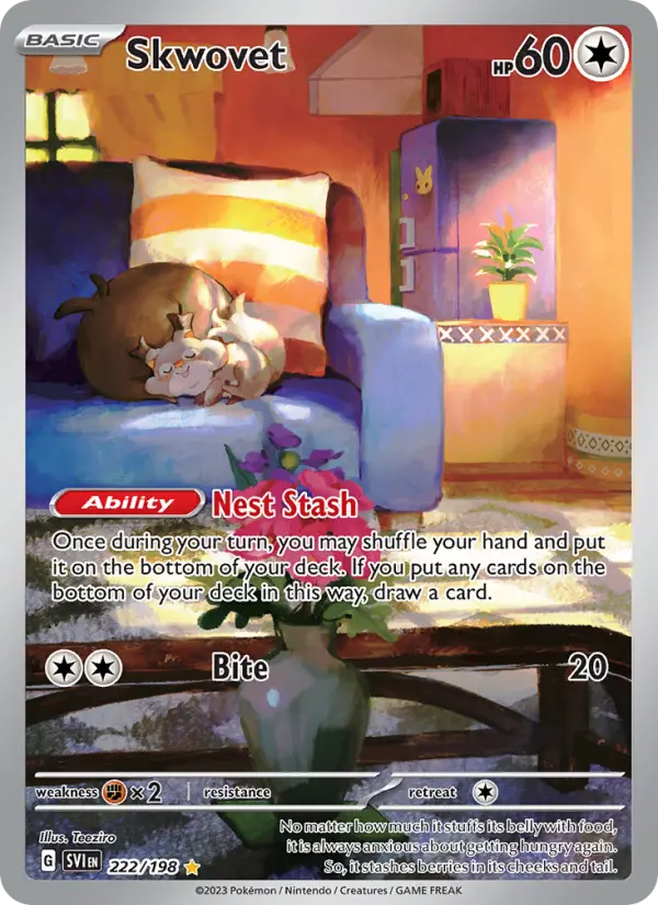 Skwovet 222 Scarlet & Violet Pokesingles