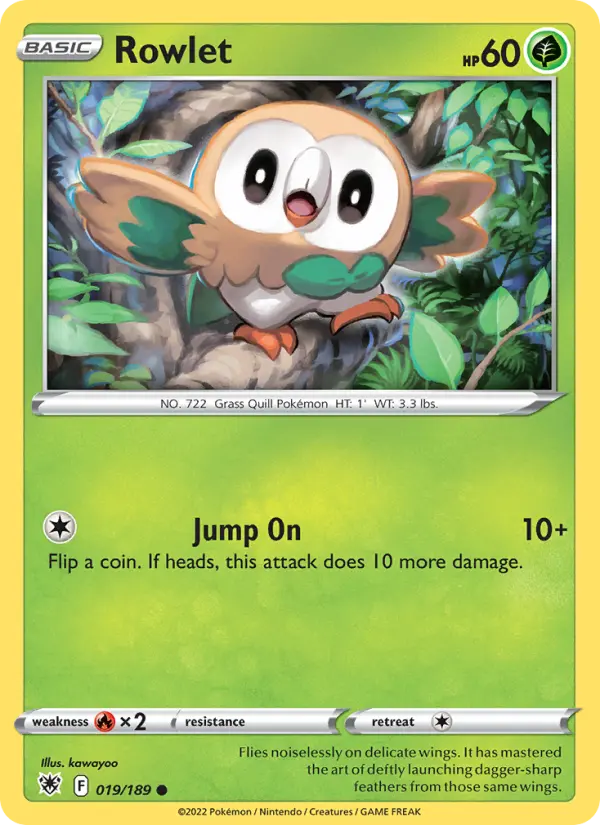 Rowlet 19 Astral Radiance Pokesingles