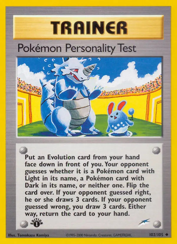 Pokémon Personality Test 102 Neo Destiny Pokesingles