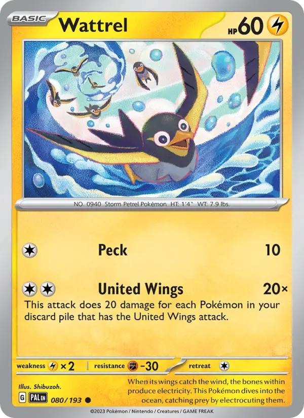 Wattrel 80 Paldea Evolved Pokesingles