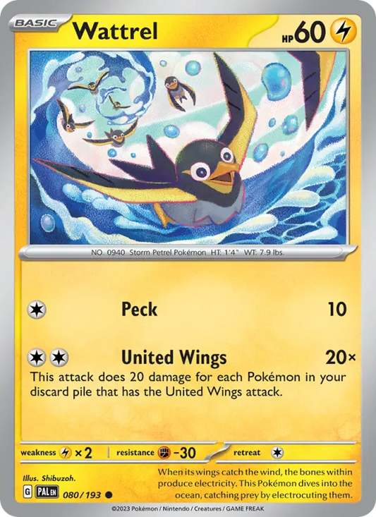 Wattrel 80 Paldea Evolved Pokesingles