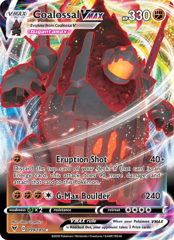 Coalossal VMAX 99 Vivid Voltage Pokesingles