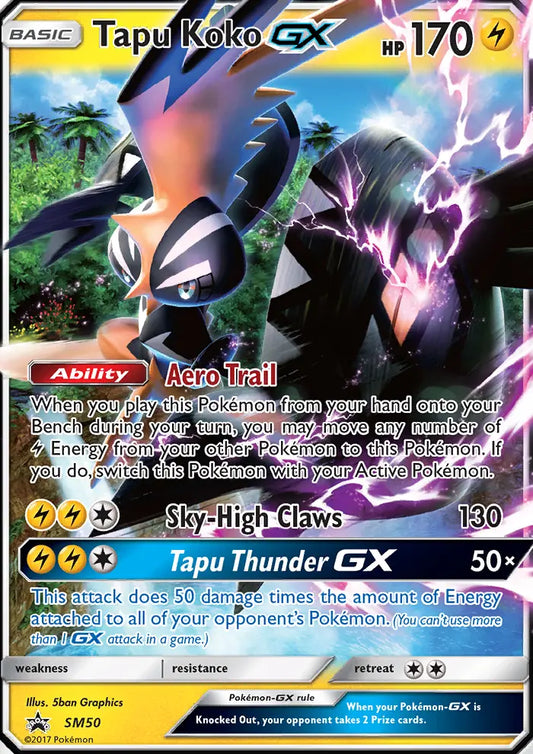 Tapu Koko GX SM50 SM Black Star Promos Pokesingles