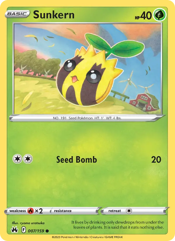 Sunkern 7 Crown Zenith Pokesingles
