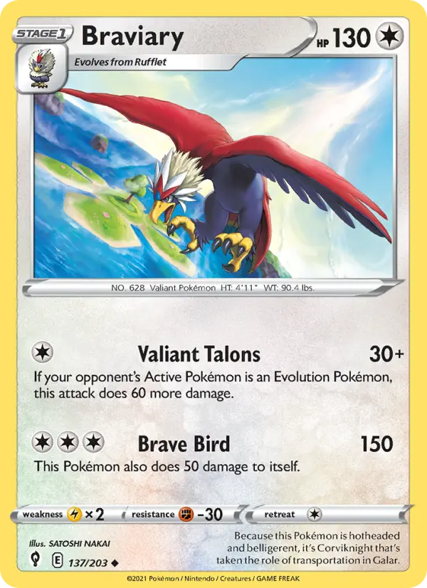 Braviary 137 Evolving Skies Pokesingles
