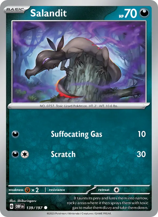 Salandit 139 Obsidian Flames Pokesingles