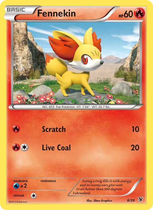 Fennekin 8 Kalos Starter Set Pokesingles
