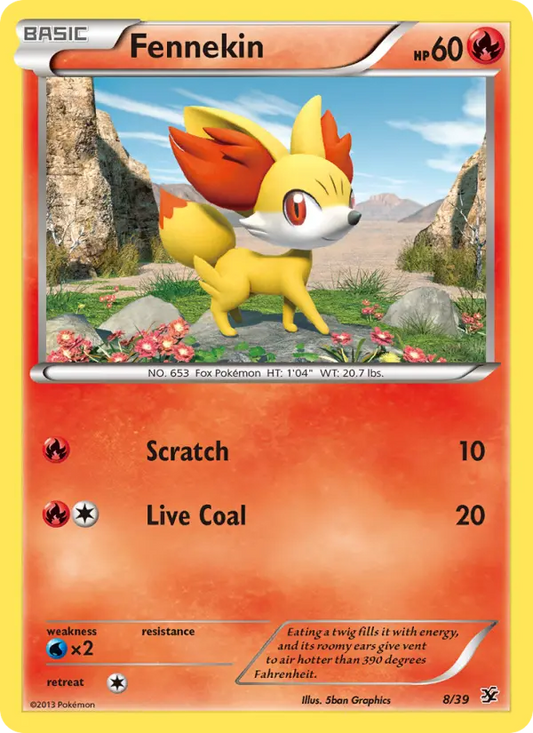 Fennekin 8 Kalos Starter Set Pokesingles