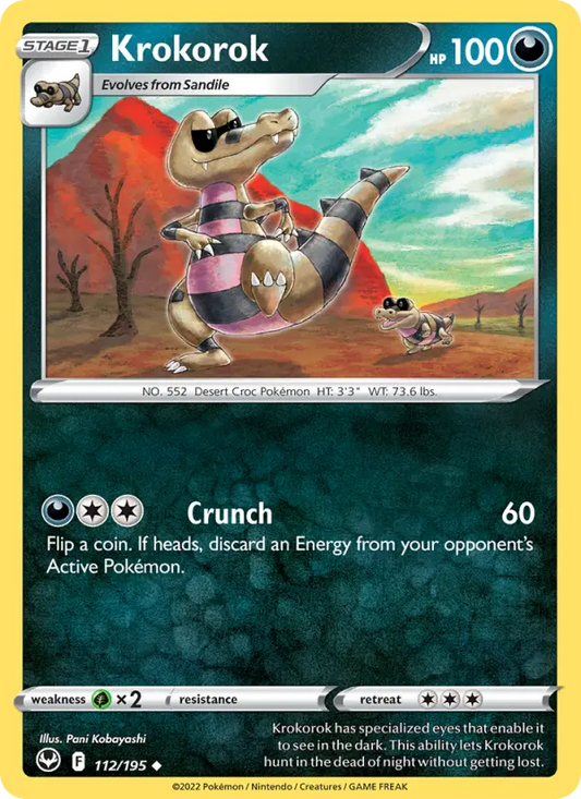 Krokorok 112 Silver Tempest Pokesingles