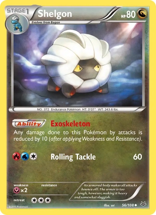 Shelgon 56 Roaring Skies Pokesingles