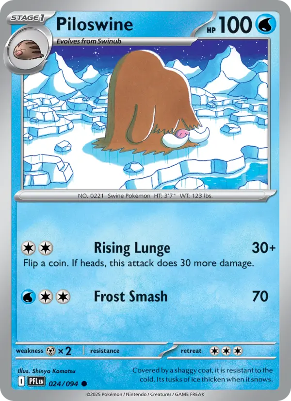 Piloswine 24 Phantasmal Flames Pokesingles