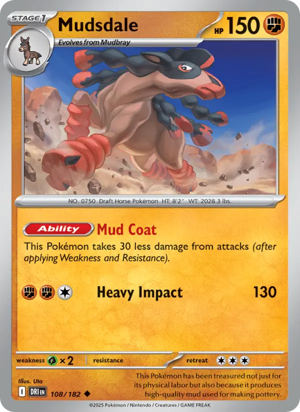 Mudsdale 108 Destined Rivals Pokesingles