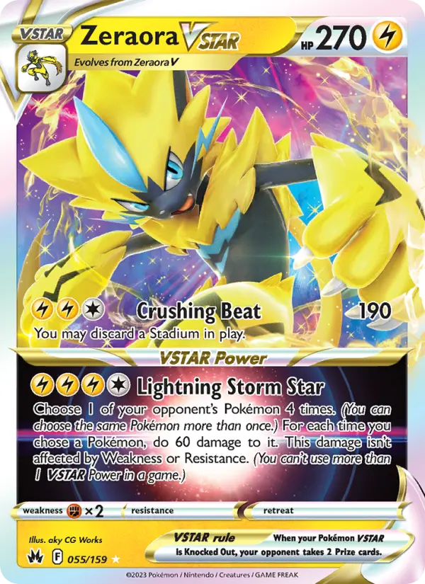 Zeraora VSTAR 55 Crown Zenith Pokesingles