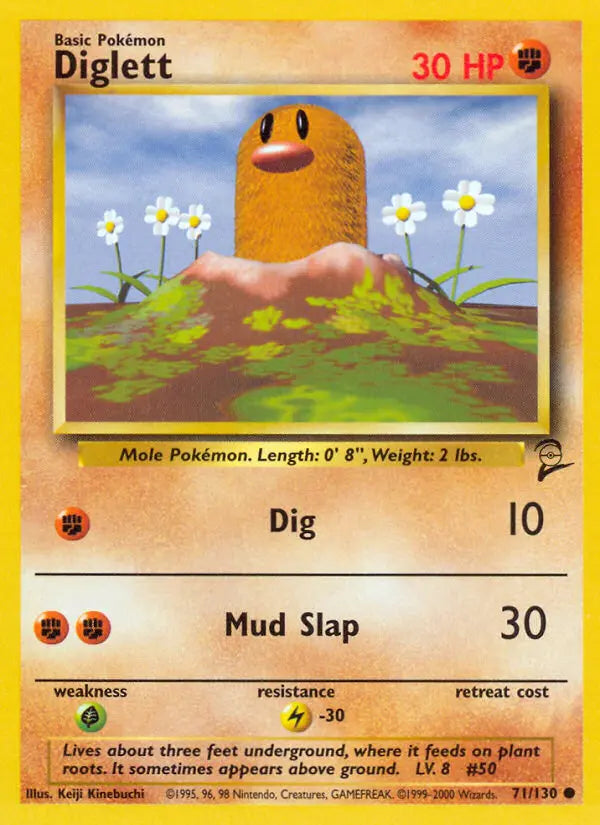 Diglett 71 Base Set 2 Pokesingles