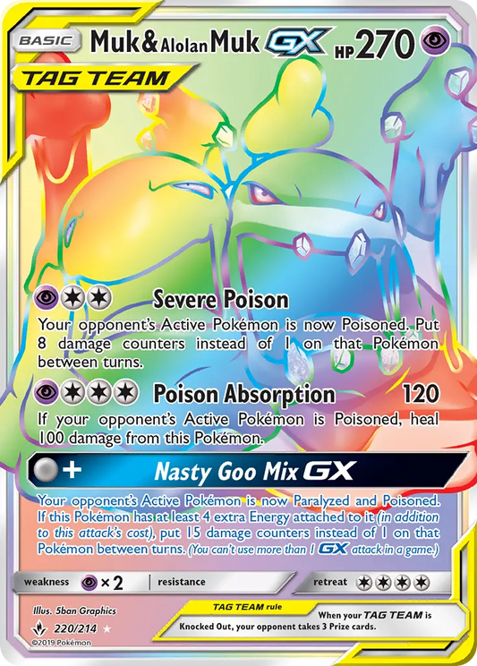 Muk & Alolan Muk GX 220 Unbroken Bonds Pokesingles