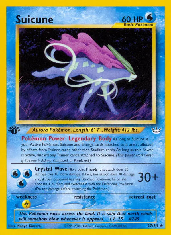 Suicune 27 Neo Revelation Pokesingles
