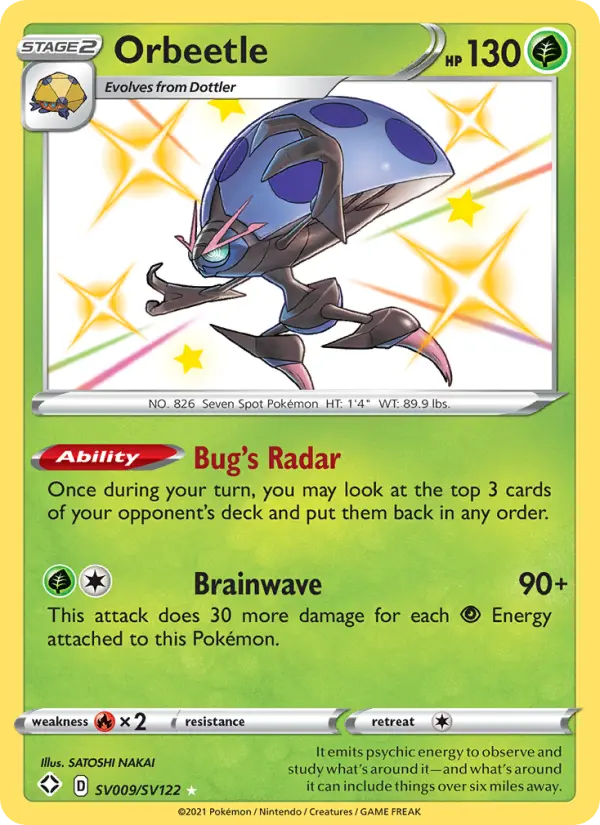 Orbeetle SV009 Shining Fates Pokesingles