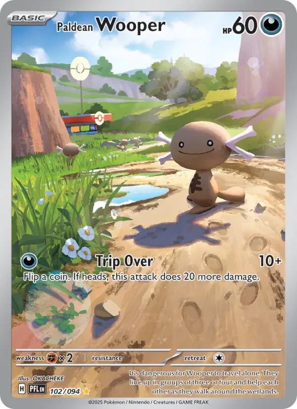 Paldean Wooper 102 Phantasmal Flames Pokesingles