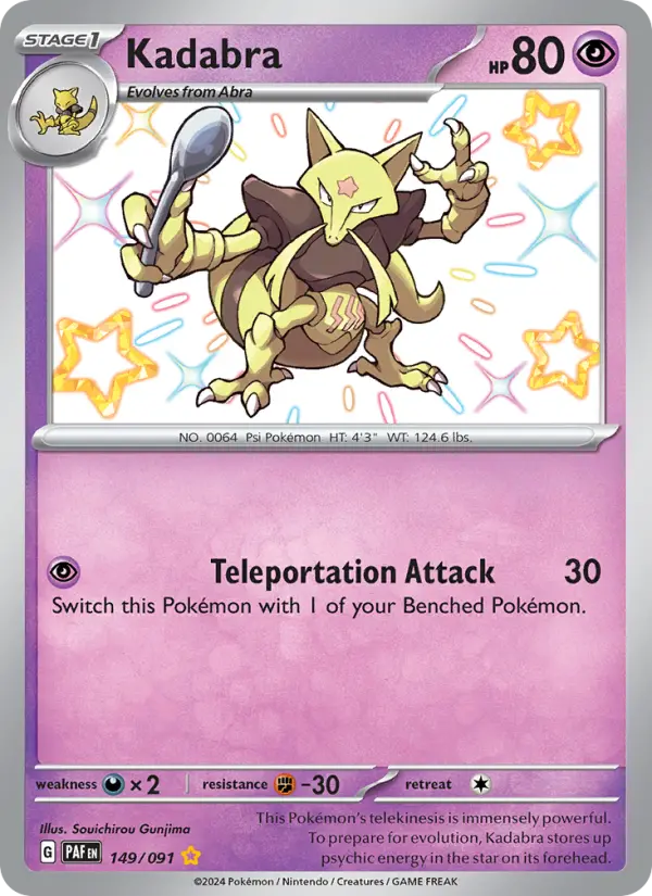 Kadabra 149 Paldean Fates Pokesingles
