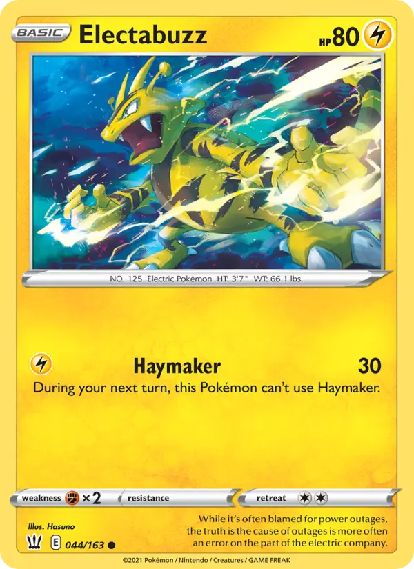Electabuzz 44 Battle Styles Pokesingles