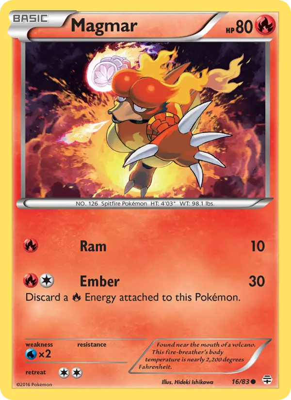 Magmar 16 Generations Pokesingles