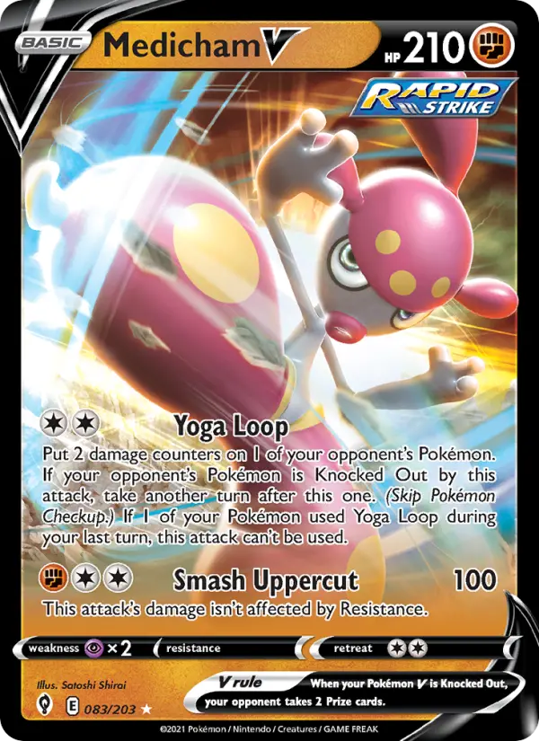 Medicham V 83 Evolving Skies Pokesingles
